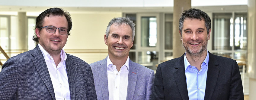 Forschung des Instituts Foto mit Philip Moll, Angel Rubio und Andrea Cavalleri