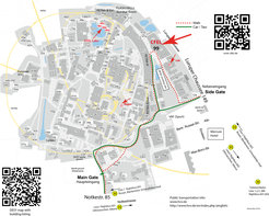DESY campus map highlighting the CFEL building