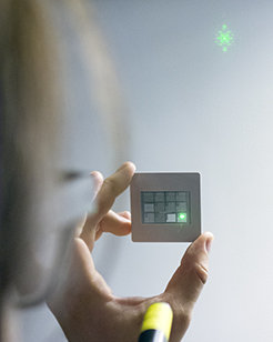 Mit einem Laserpointer erzeugte Beugungsbilder.