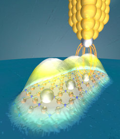Starke Magnetfelder, die auf einzelne Atome wirken, können an der Spitze einer feinen Metallnadel erzeugt werden und genutzt werden, um Nanamagnete zu kontrollieren.