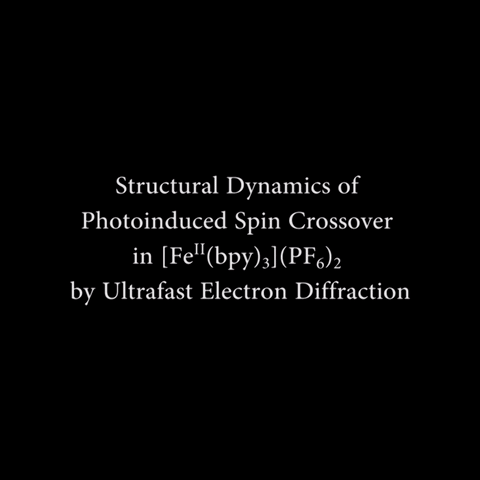 Structural dynamics of photoinduced spin crossover as determined by ultrafast electron diffraction.
