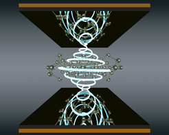 When light is confined between mirrors that are very close to each other, it can interact strongly with the material between these mirrors. When the light is additionally circularly polarized, that is to say, it is spiralling between the mirrors, it can induce novel properties in those materials.