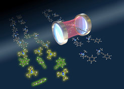 Resonant vibrational strong-coupling can inhibit chemical reactions. Strong resonant coupling between cavity and vibrational modes can selectively inhibit a chemical reaction, i.e., preventing the appearance of products, that is present outside the cavity environment.